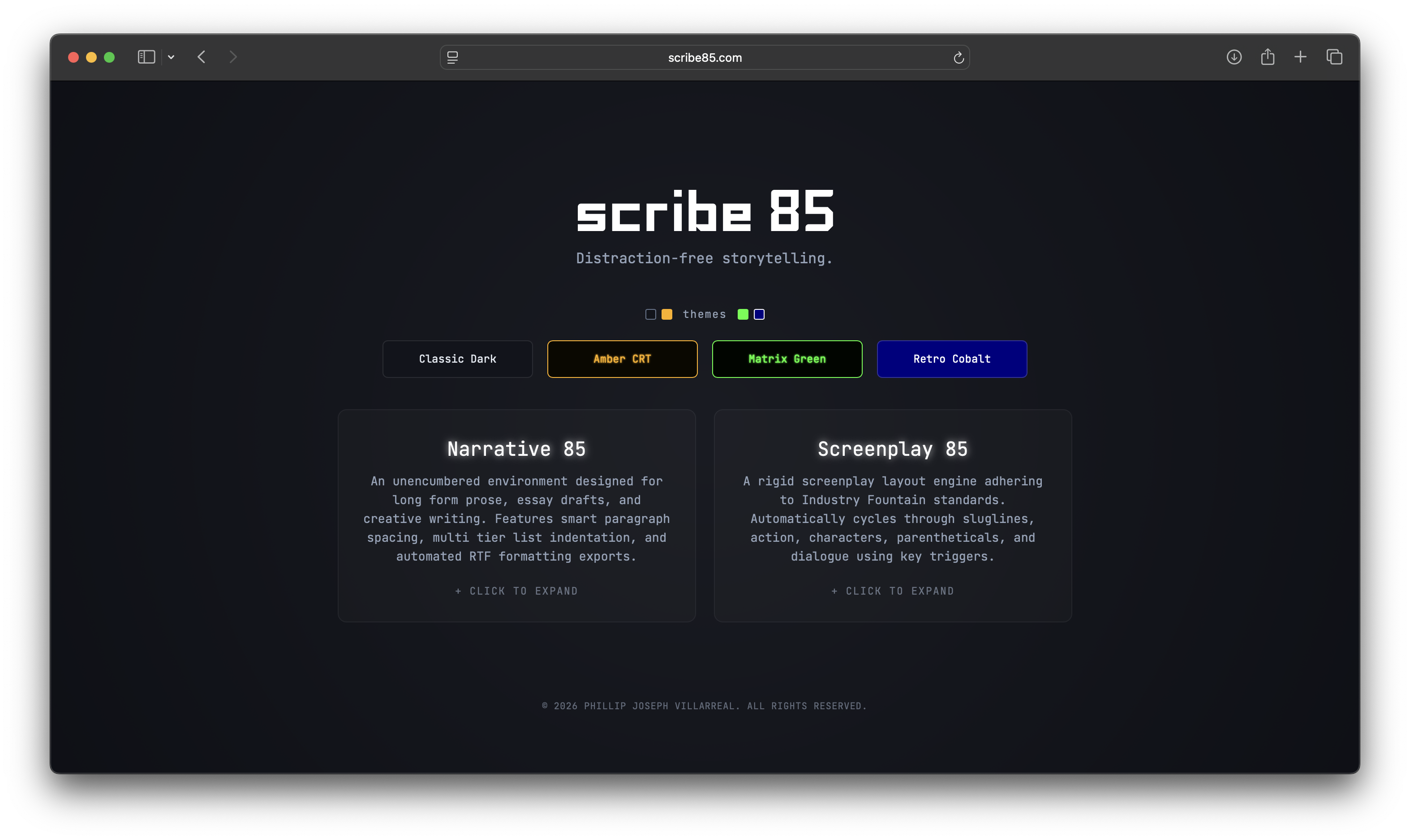 scribe85 Workspace Preview