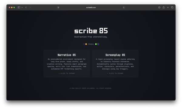 scribe85 Case Study Classic Dark