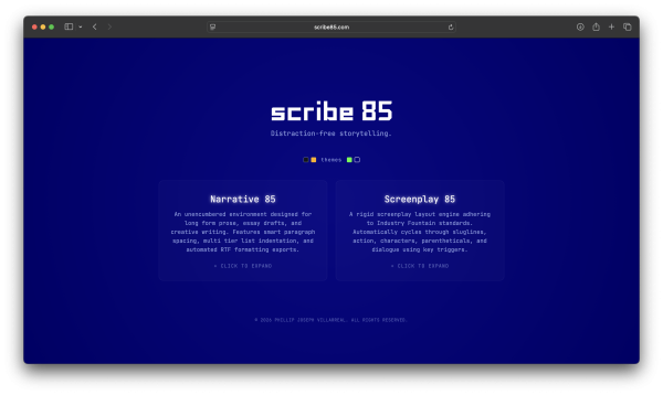 scribe85 Case Study Retro Cobalt